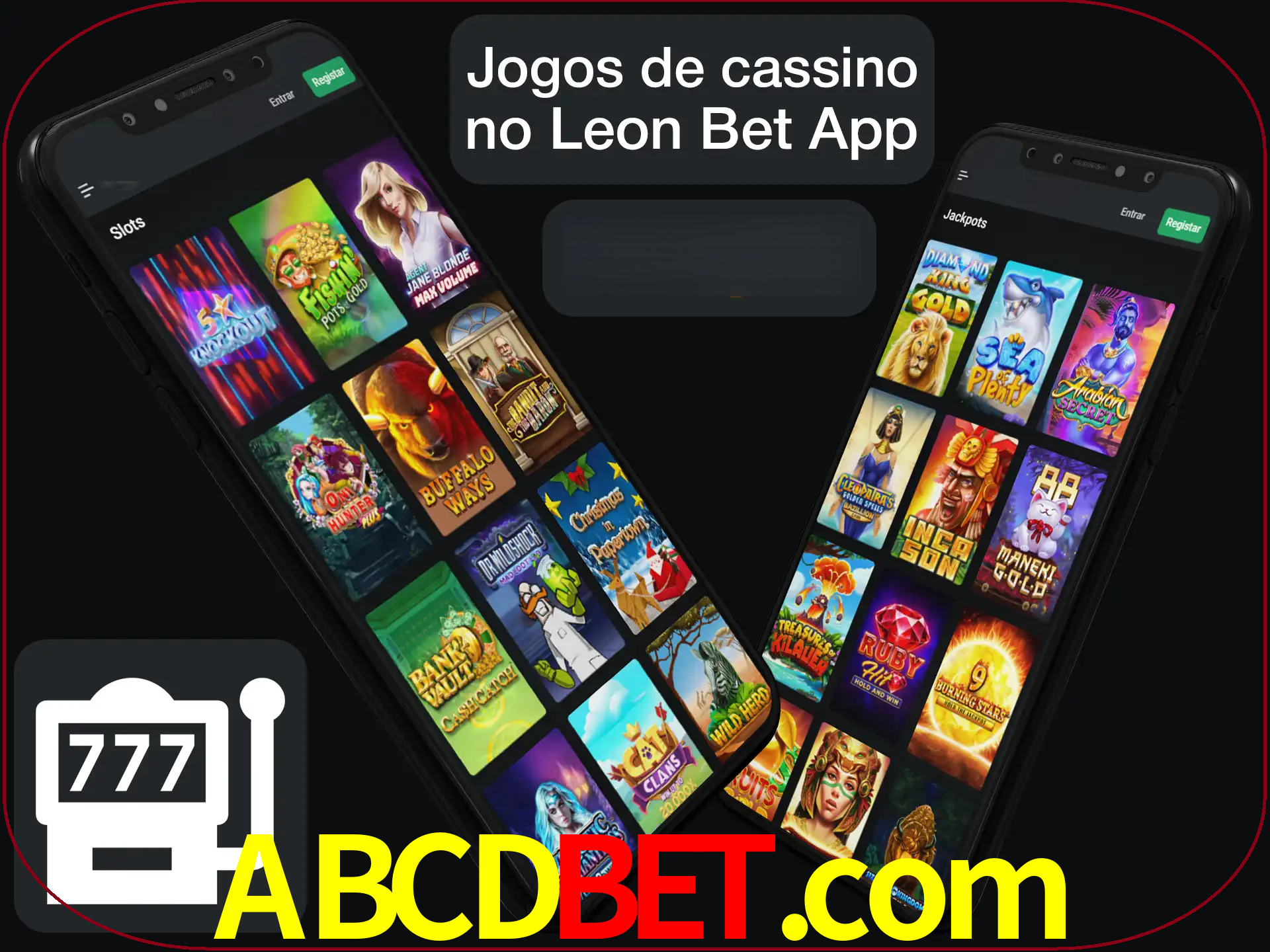 Escolha quais jogos de cassino jogar no app.