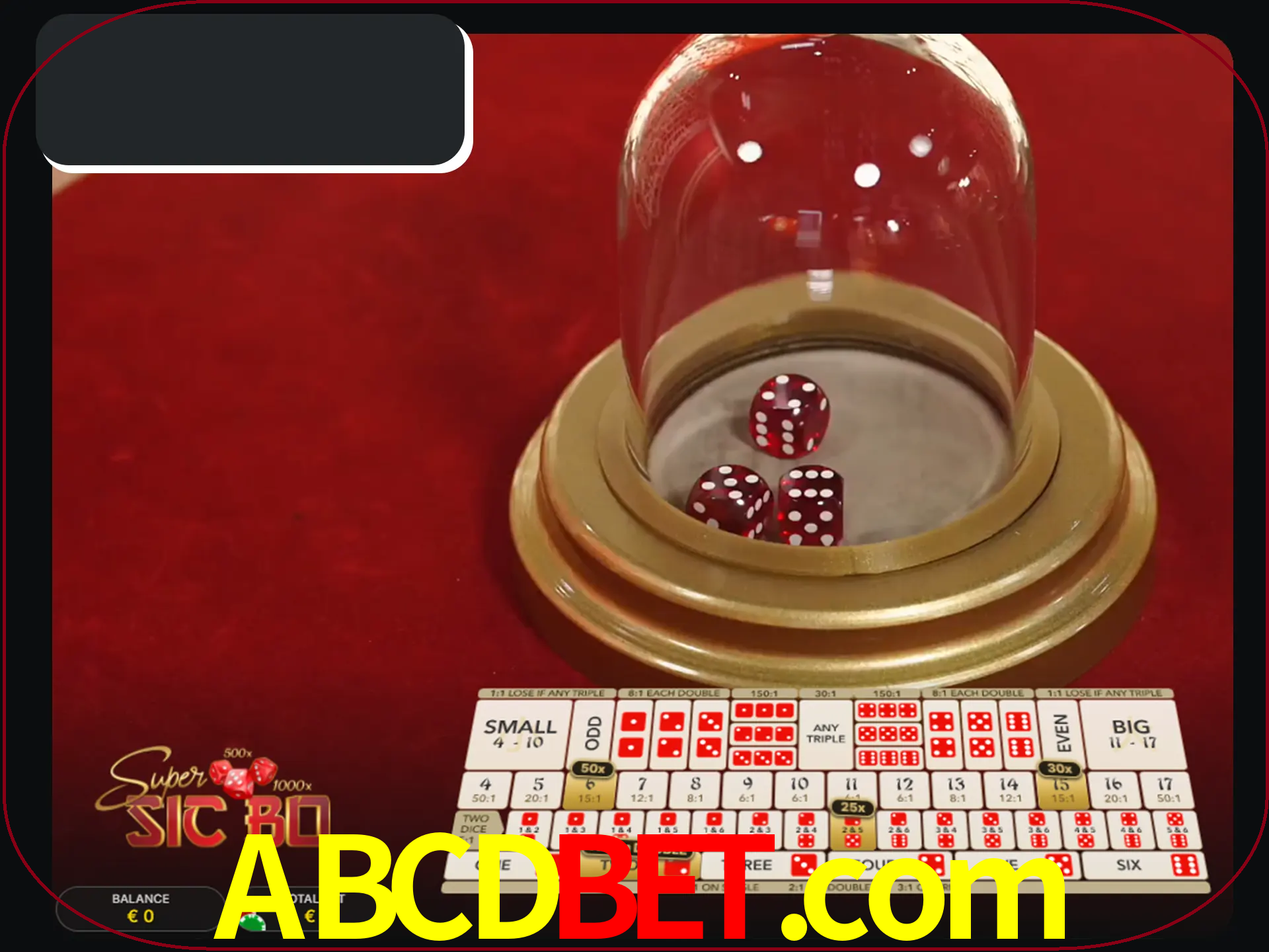 Deixe os dados ao seu lado nos jogos da Sic Bo.