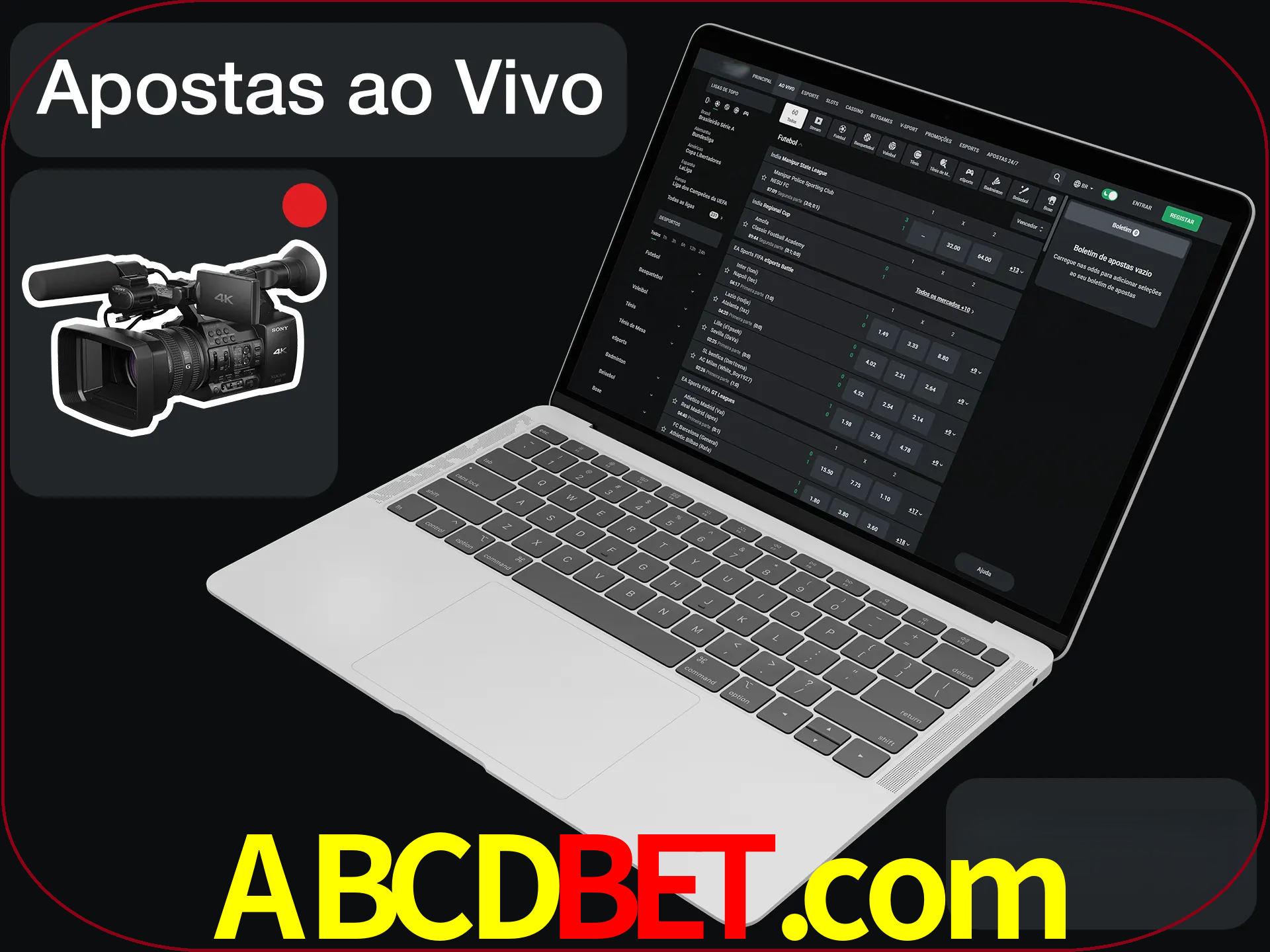 Aposte em formato ao vivo em nosso site.