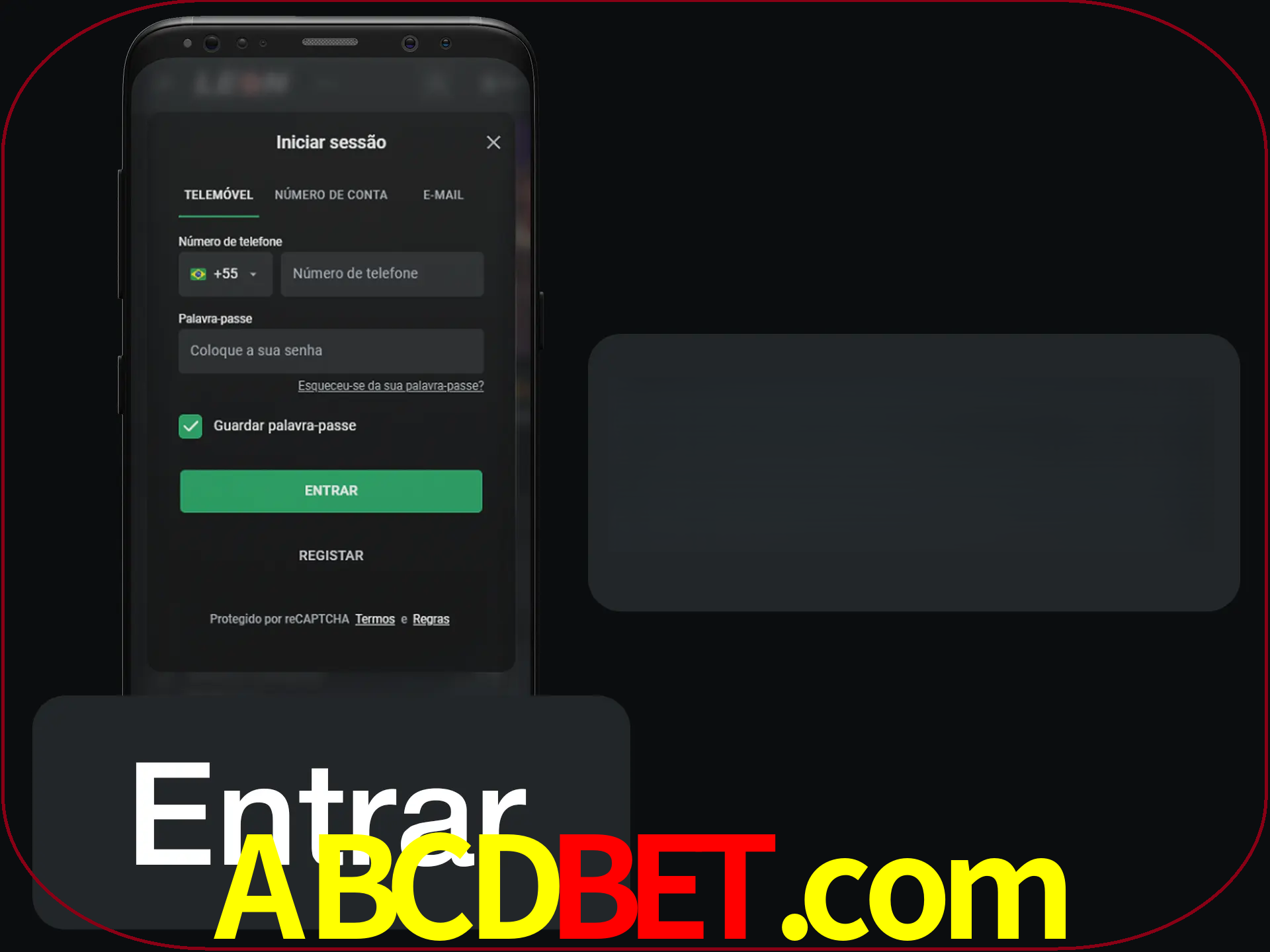 Faça o login para começar a apostar e jogar no cassino.