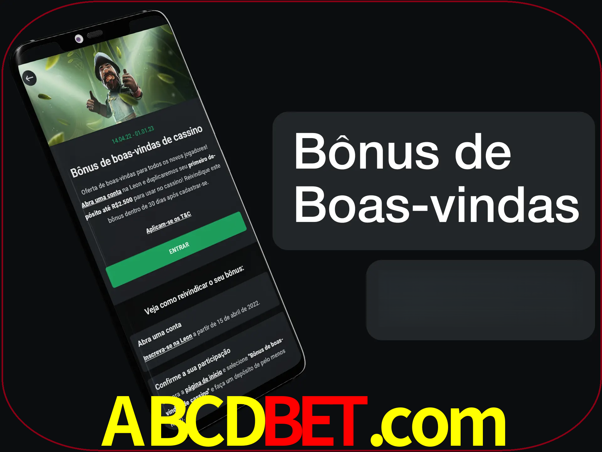 Não se esqueça de usar o bônus de boas-vindas.