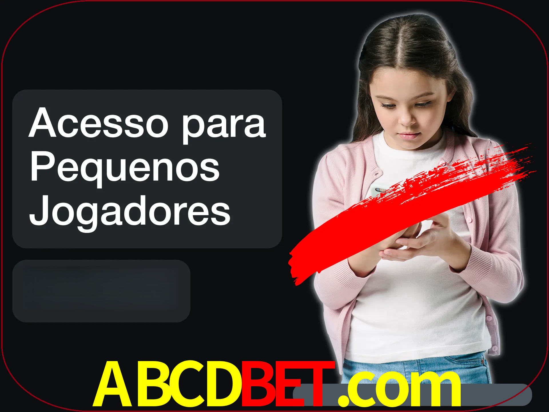 As crianças não podem jogar jogos de cassino.